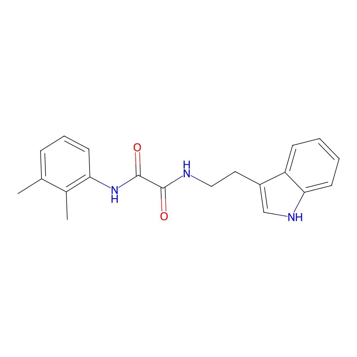N'-(2,3-dimethylphenyl)-N-[2-(1H-indol-3-yl)ethyl]oxamide molecular structure, CAS 812641-37-5