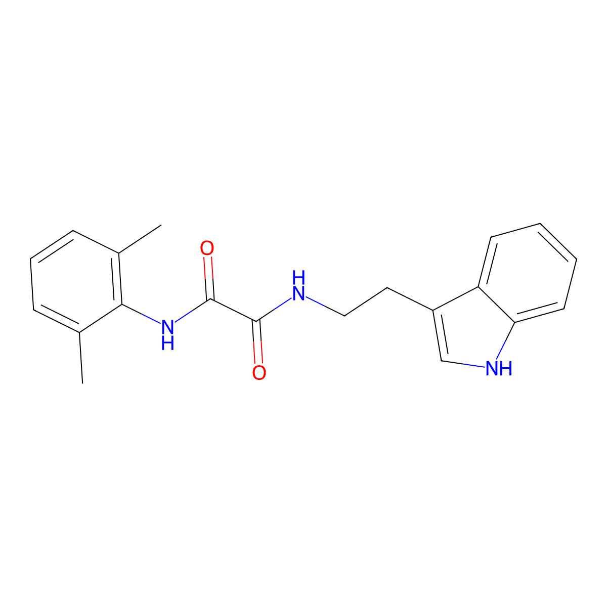 N'-(2,6-dimethylphenyl)-N-[2-(1H-indol-3-yl)ethyl]oxamide molecular structure, CAS 812641-48-8