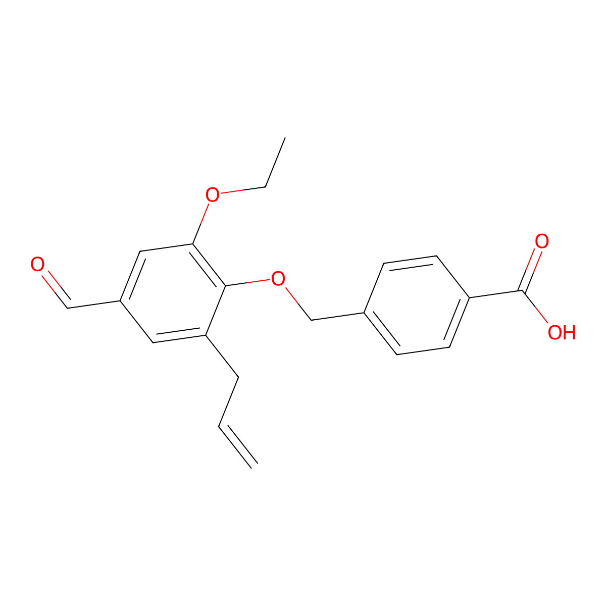 4-{[2-Ethoxy-4-formyl-6-(prop-2-en-1-yl)phenoxy]methyl}benzoic acid molecular structure, CAS 812642-65-2