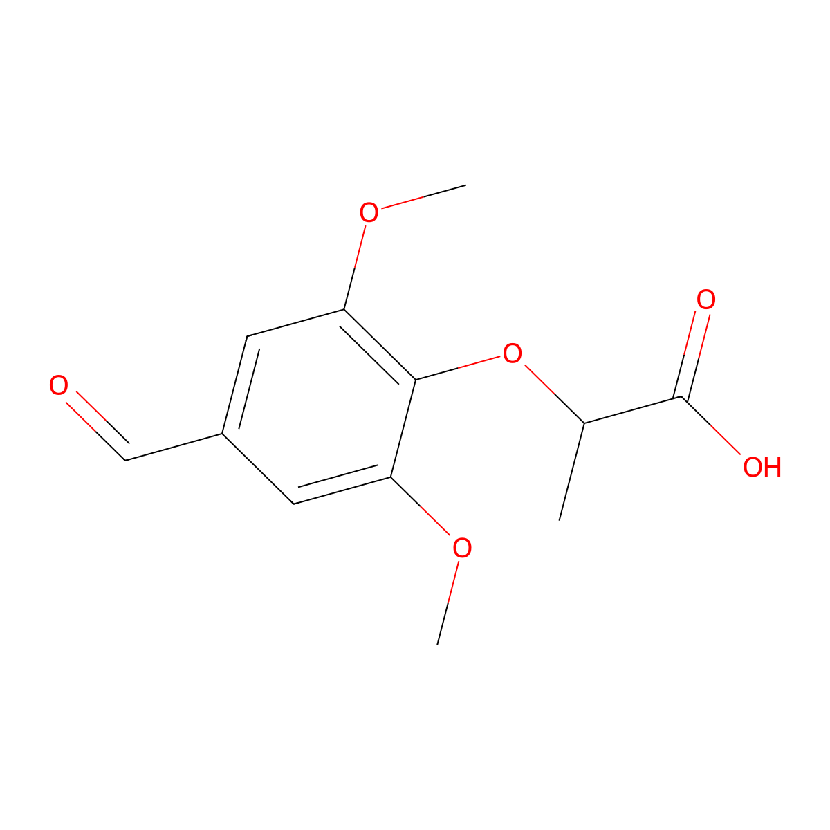2-(4-Formyl-2,6-dimethoxyphenoxy)propanoic acid molecular structure, CAS 812642-68-5