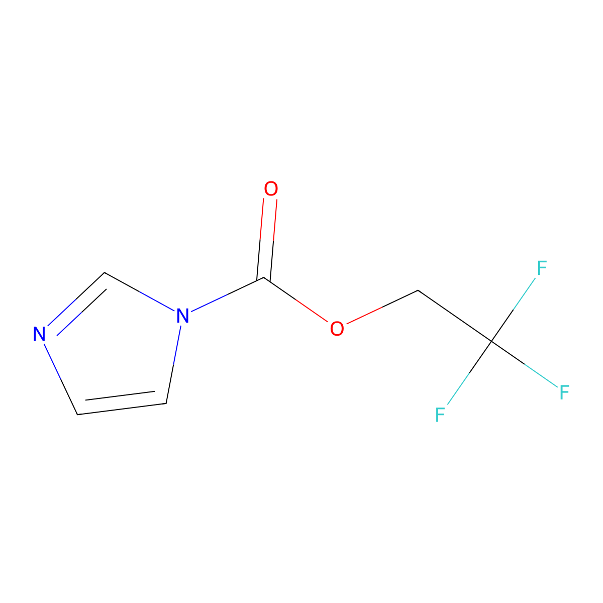 N-(2,2,2-trifluoroethoxycarbonyl)imidazole molecular structure, CAS 81265-32-9