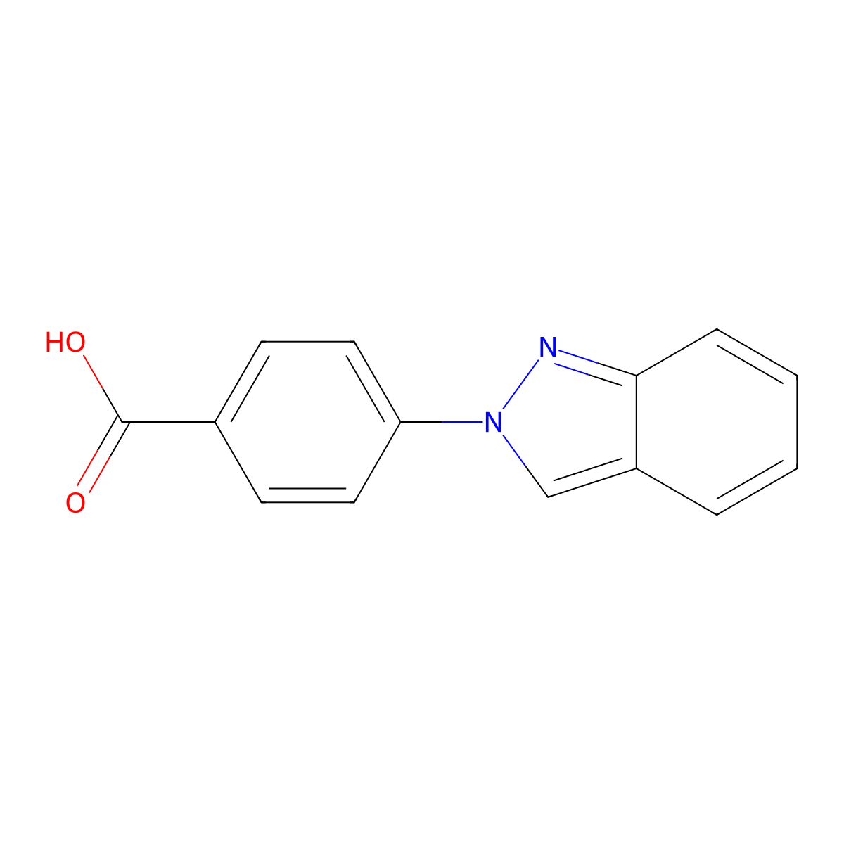 Benzoic acid, p-(2H-indazol-2-yl)- molecular structure, CAS 81265-85-2