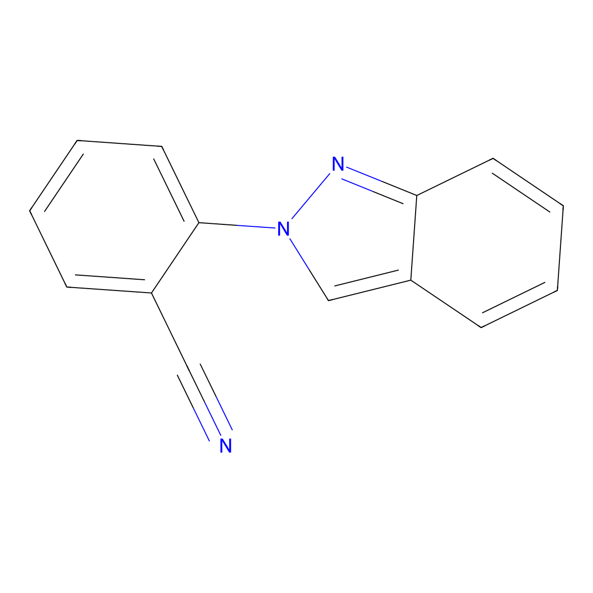 Benzonitrile, o-(2H-indazol-2-yl)- molecular structure, CAS 81265-86-3