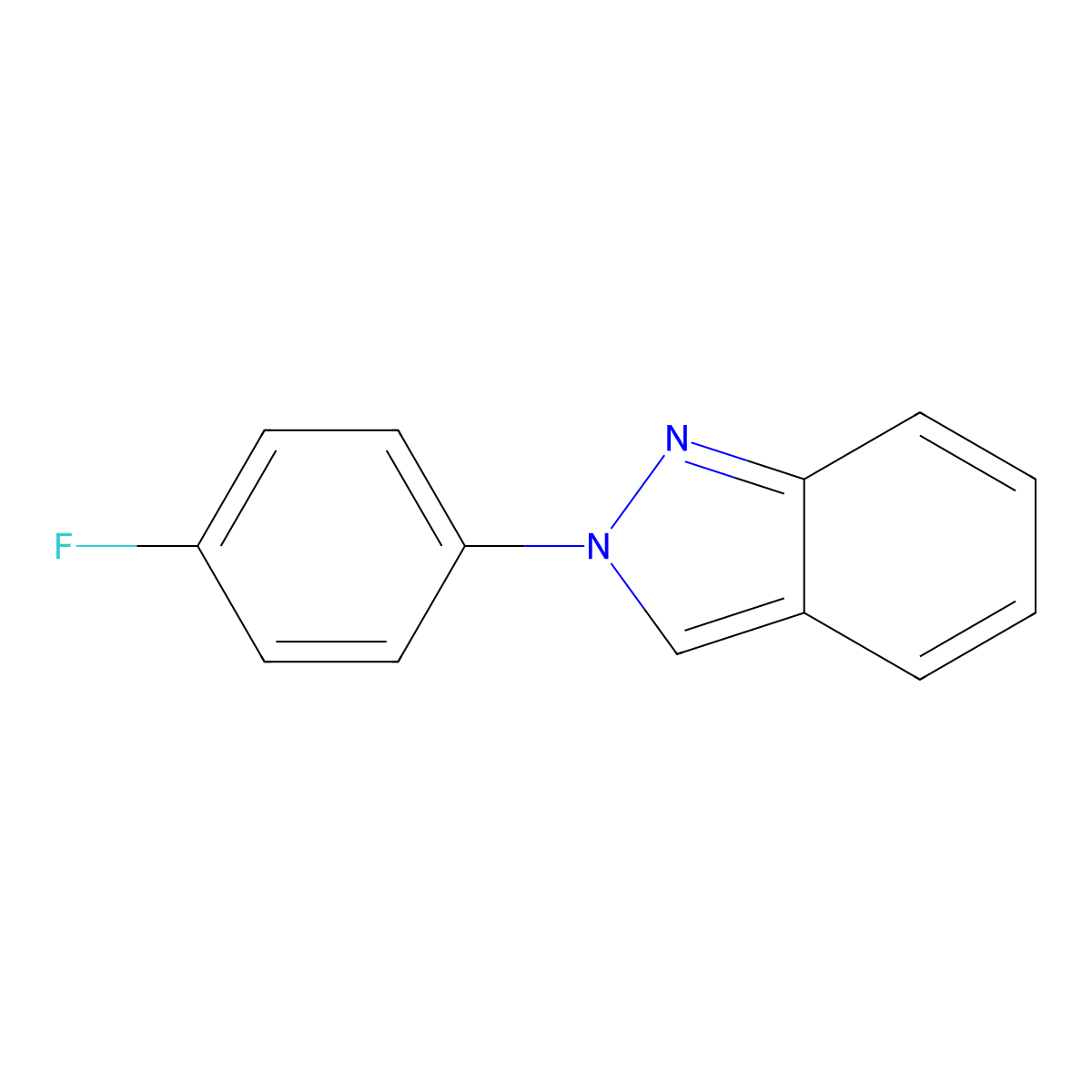 2-(4-Fluorophenyl)-2H-indazole molecular structure, CAS 81265-90-9