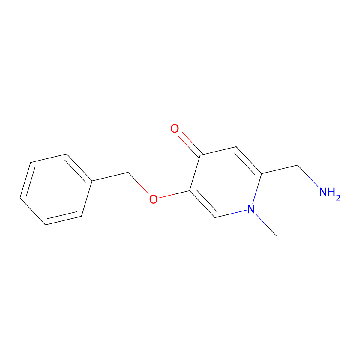 2-(Aminomethyl)-5-(benzyloxy)-1-methylpyridin-4(1H)-one molecular structure, CAS 812653-97-7