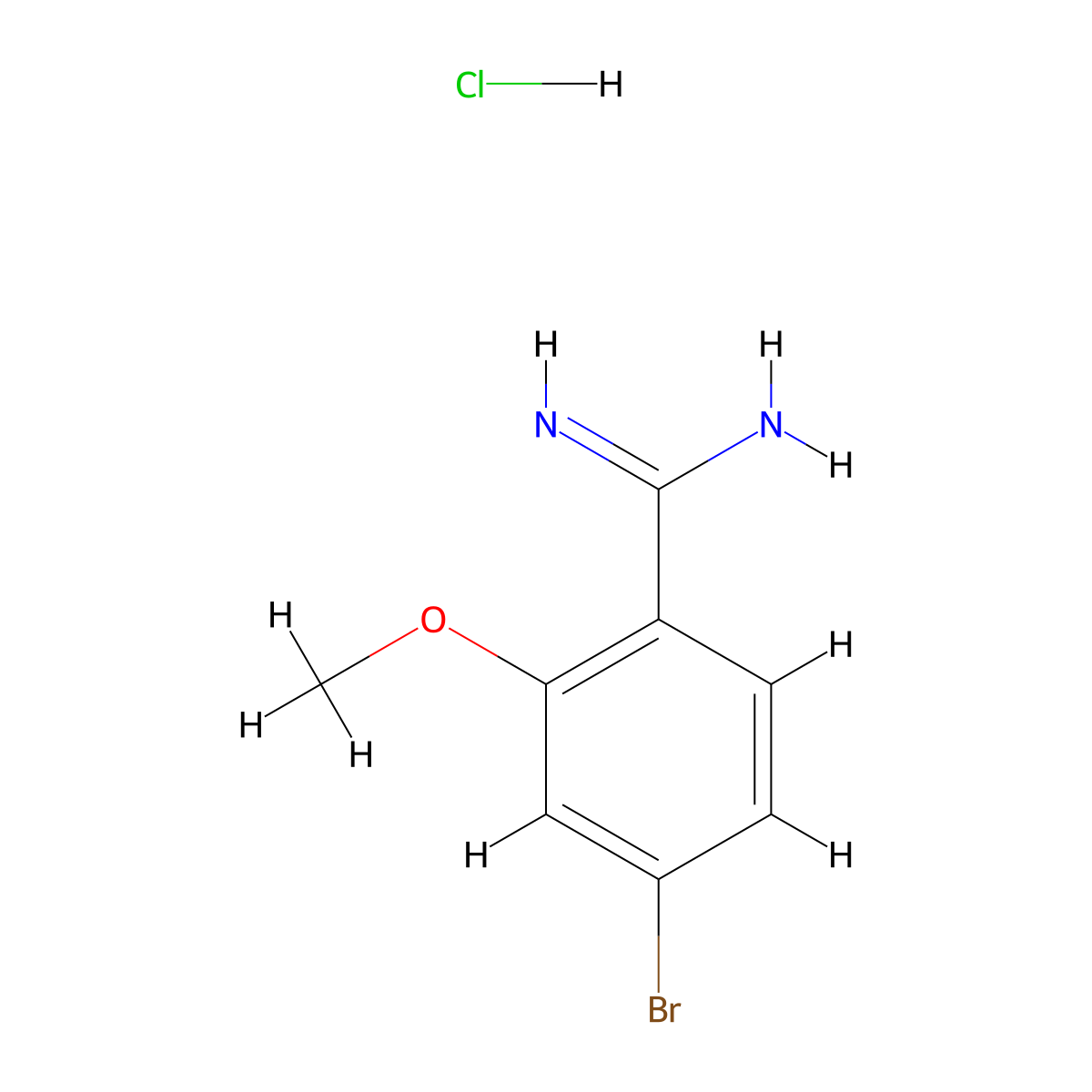 4-Bromo-2-methoxy-benzamidine hydrochloride molecular structure, CAS 812667-45-1