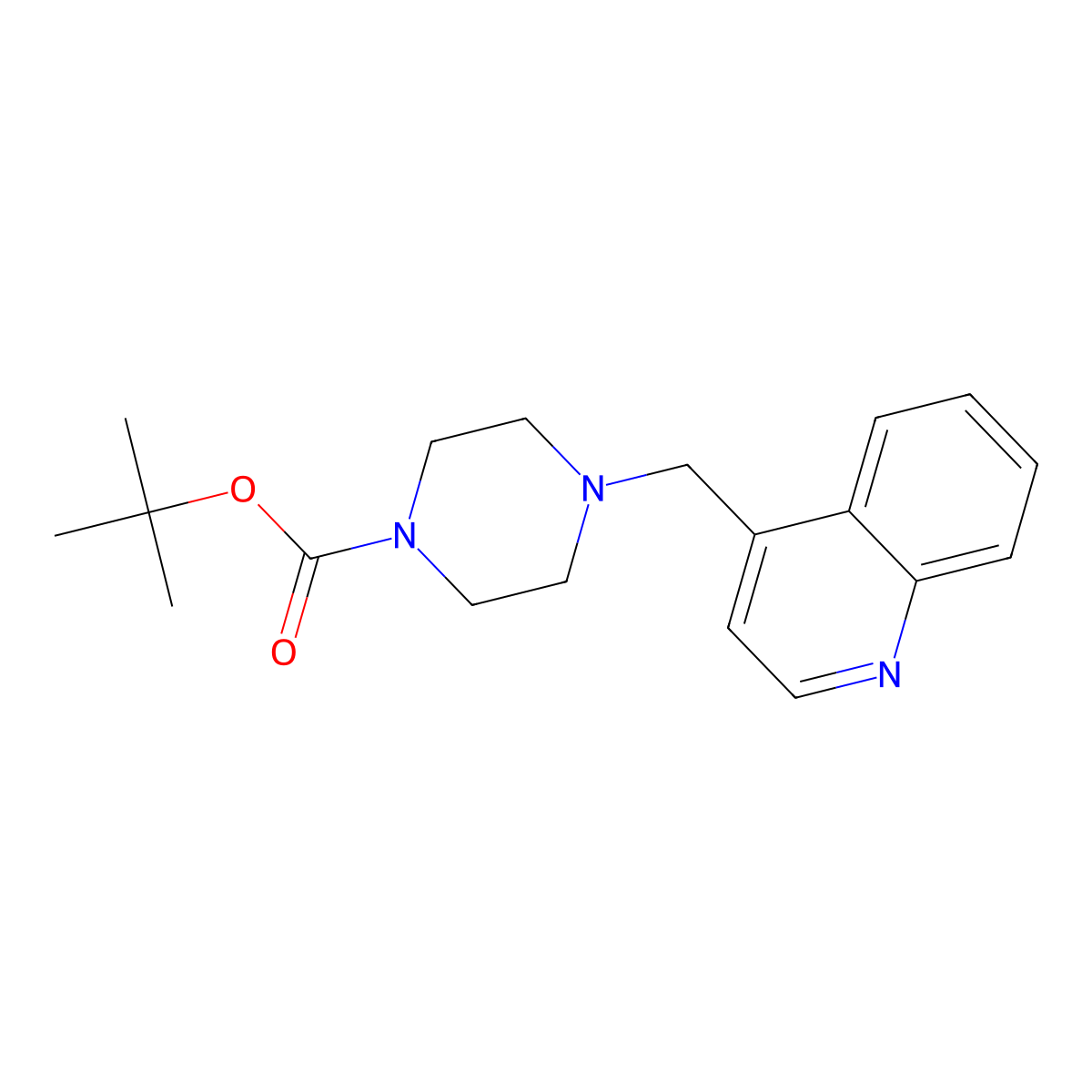 4-[(4-Boc-1-piperazinyl)methyl]quinoline molecular structure, CAS 812675-62-0