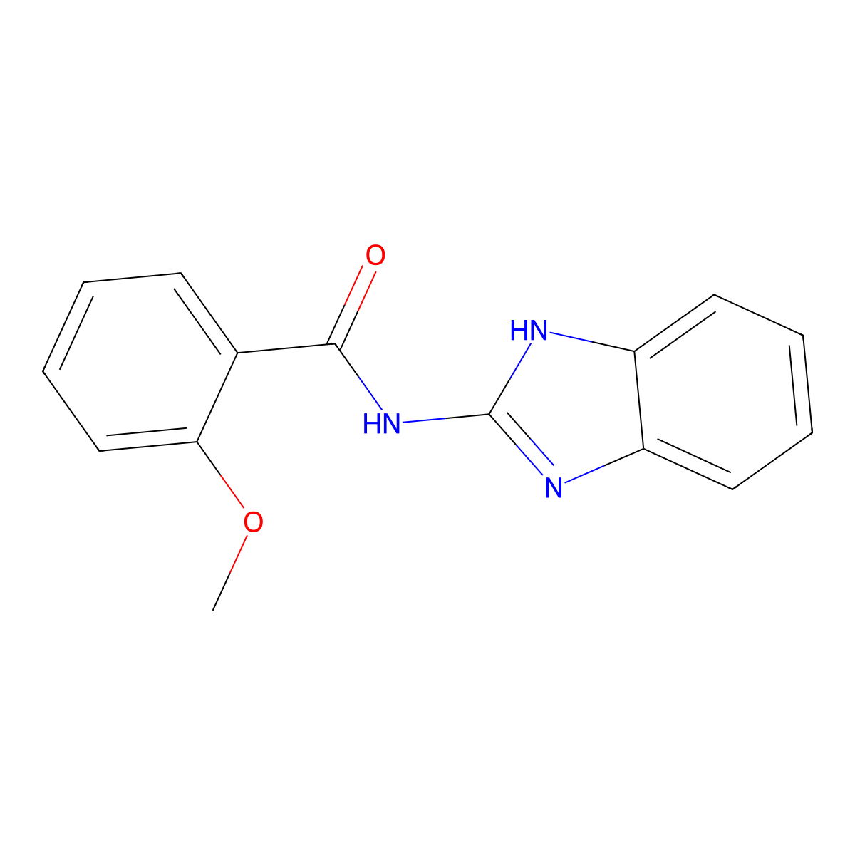 N-(1H-benzimidazol-2-yl)-2-methoxybenzamide molecular structure, CAS 81268-45-3
