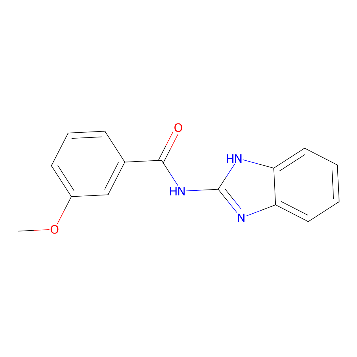 N-(1H-benzimidazol-2-yl)-3-methoxybenzamide molecular structure, CAS 81268-46-4