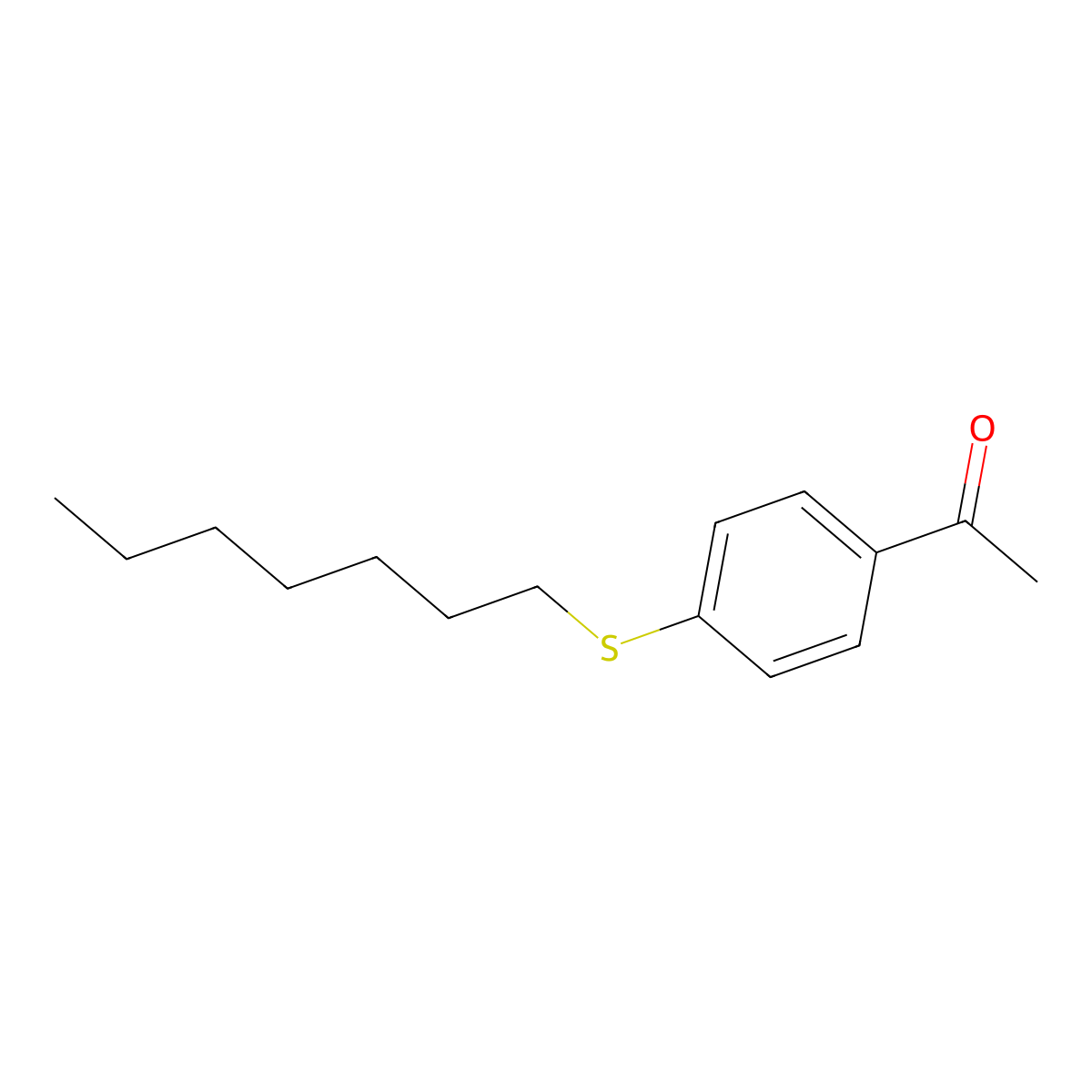 1-[4-(Heptylsulfanyl)phenyl]ethanone molecular structure, CAS 812681-15-5