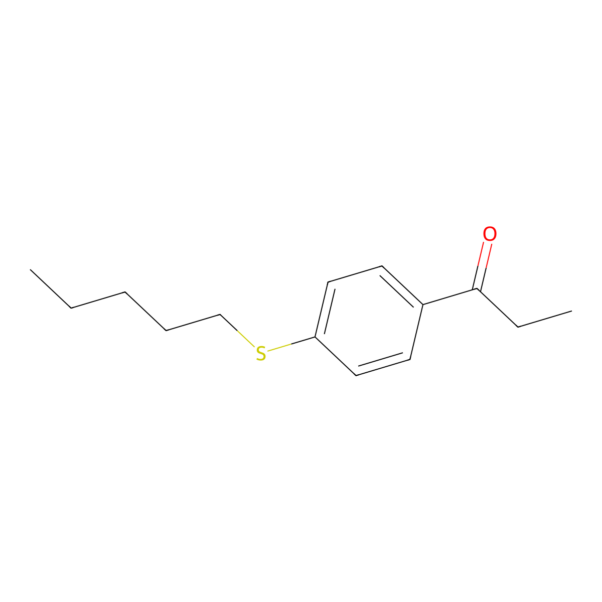 1-(4-Pentylsulfanylphenyl)propan-1-one molecular structure, CAS 812681-22-4