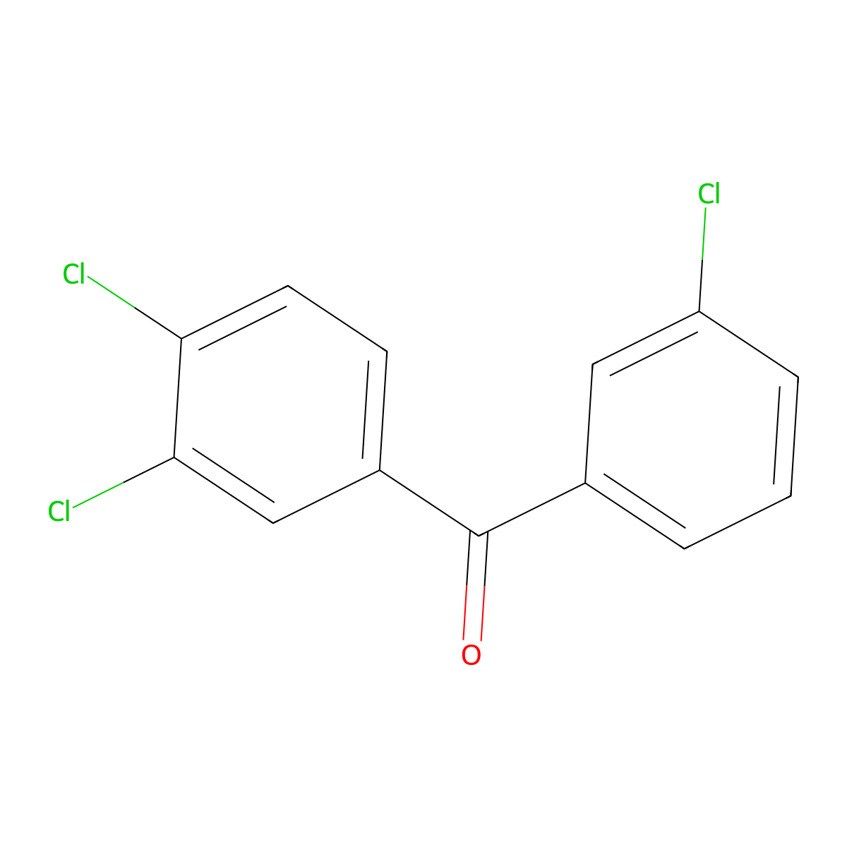 3,3',4'-Trichlorobenzophenone molecular structure, CAS 812684-89-2