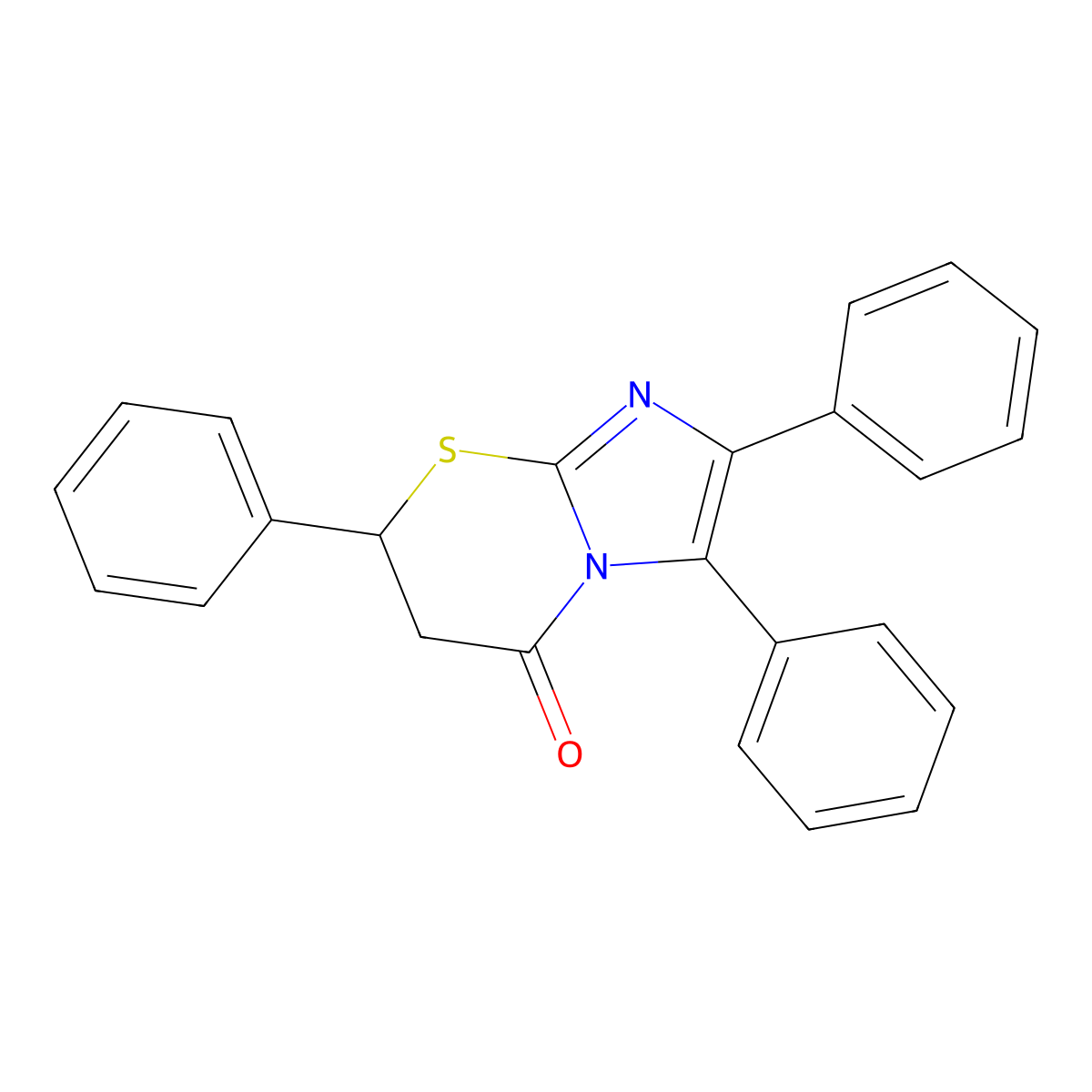 2,3,7-triphenyl-6,7-dihydro-5H-imidazo[2,1-b][1,3]thiazin-5-one molecular structure, CAS 812685-73-7