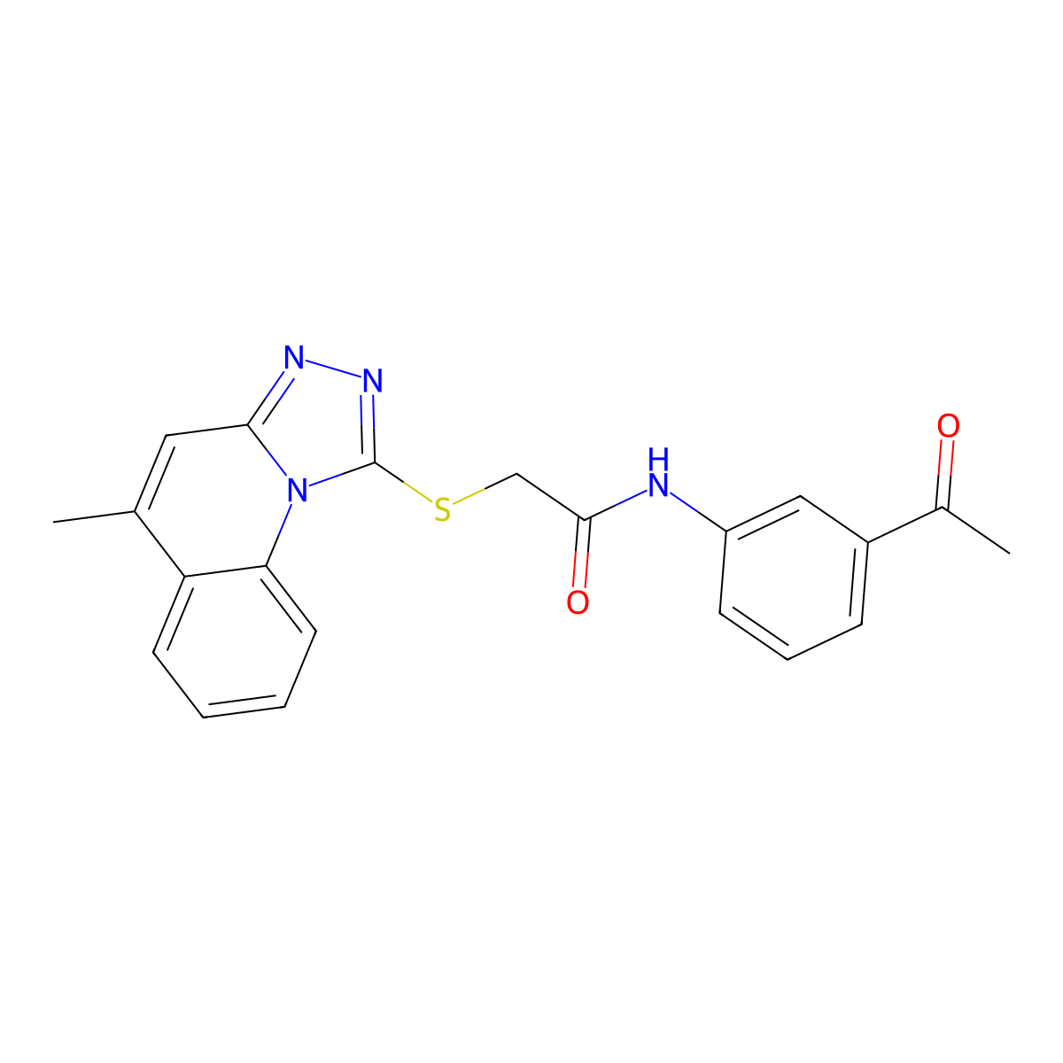 N-(3-Acetylphenyl)-2-({5-methyl-[1,2,4]triazolo[4,3-A]quinolin-1-YL}sulfanyl)acetamide molecular structure, CAS 812685-76-0