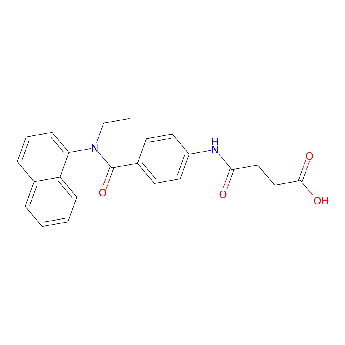 4-[4-[Ethyl(naphthalen-1-yl)carbamoyl]anilino]-4-oxobutanoic acid molecular structure, CAS 812688-58-7