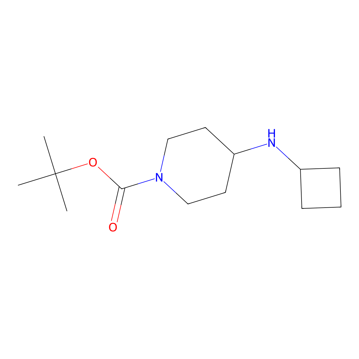 tert-Butyl 4-(cyclobutylamino)piperidine-1-carboxylate molecular structure, CAS 812690-41-8