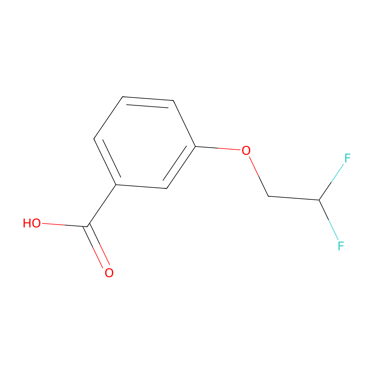 3-(2,2-Difluoroethoxy)benzoic acid molecular structure, CAS 812700-19-9