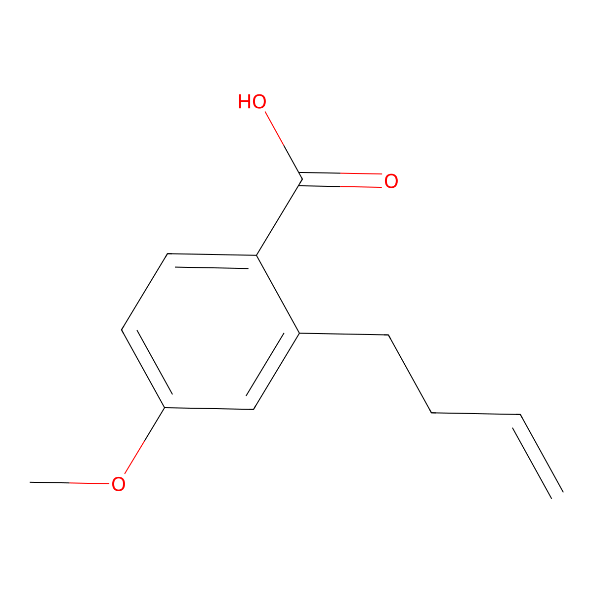 2-But-3-enyl-4-methoxybenzoic acid molecular structure, CAS 81278-32-2