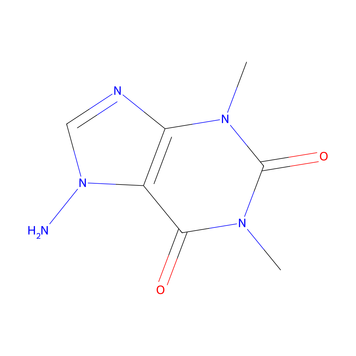 7-Amino-1,3-dimethyl-3,7-dihydro-1H-purine-2,6-dione molecular structure, CAS 81281-58-5