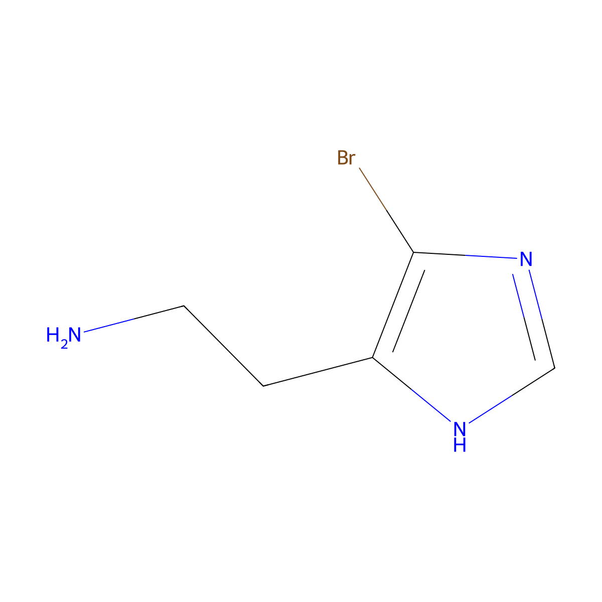 2-(5-Bromo-1H-imidazol-4-yl)ethanamine molecular structure, CAS 81282-39-5