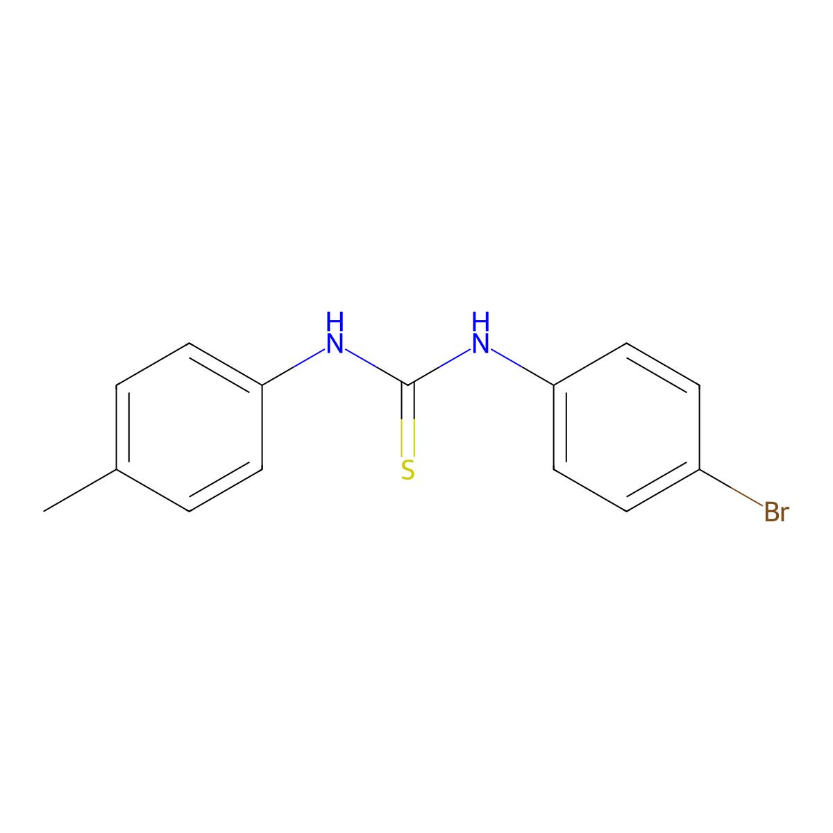 1-(4-Bromophenyl)-3-(4-methylphenyl)thiourea molecular structure, CAS 81286-42-2