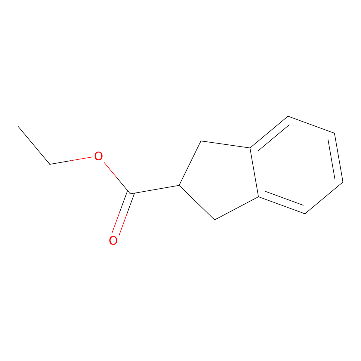 ethyl 2,3-dihydro-1H-indene-2-carboxylate molecular structure, CAS 81290-34-8