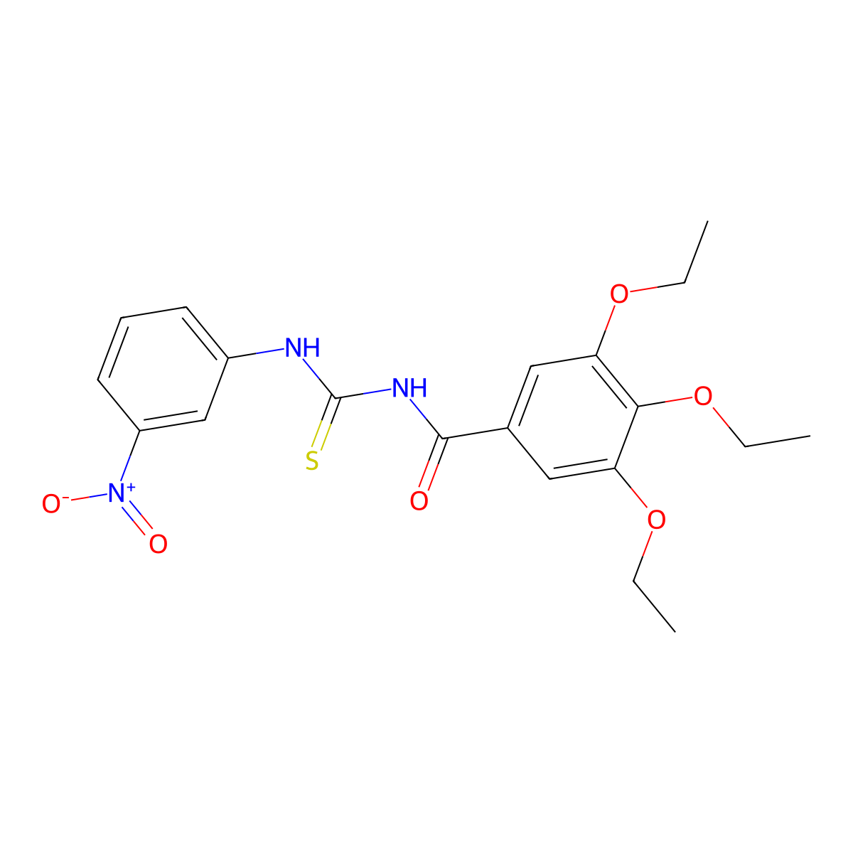 3,4,5-triethoxy-N-[(3-nitrophenyl)carbamothioyl]benzamide molecular structure, CAS 81292-55-9