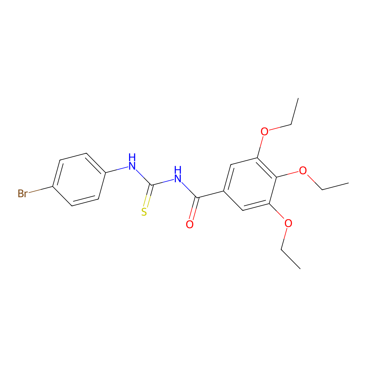 N-[(4-bromophenyl)carbamothioyl]-3,4,5-triethoxybenzamide molecular structure, CAS 81292-64-0
