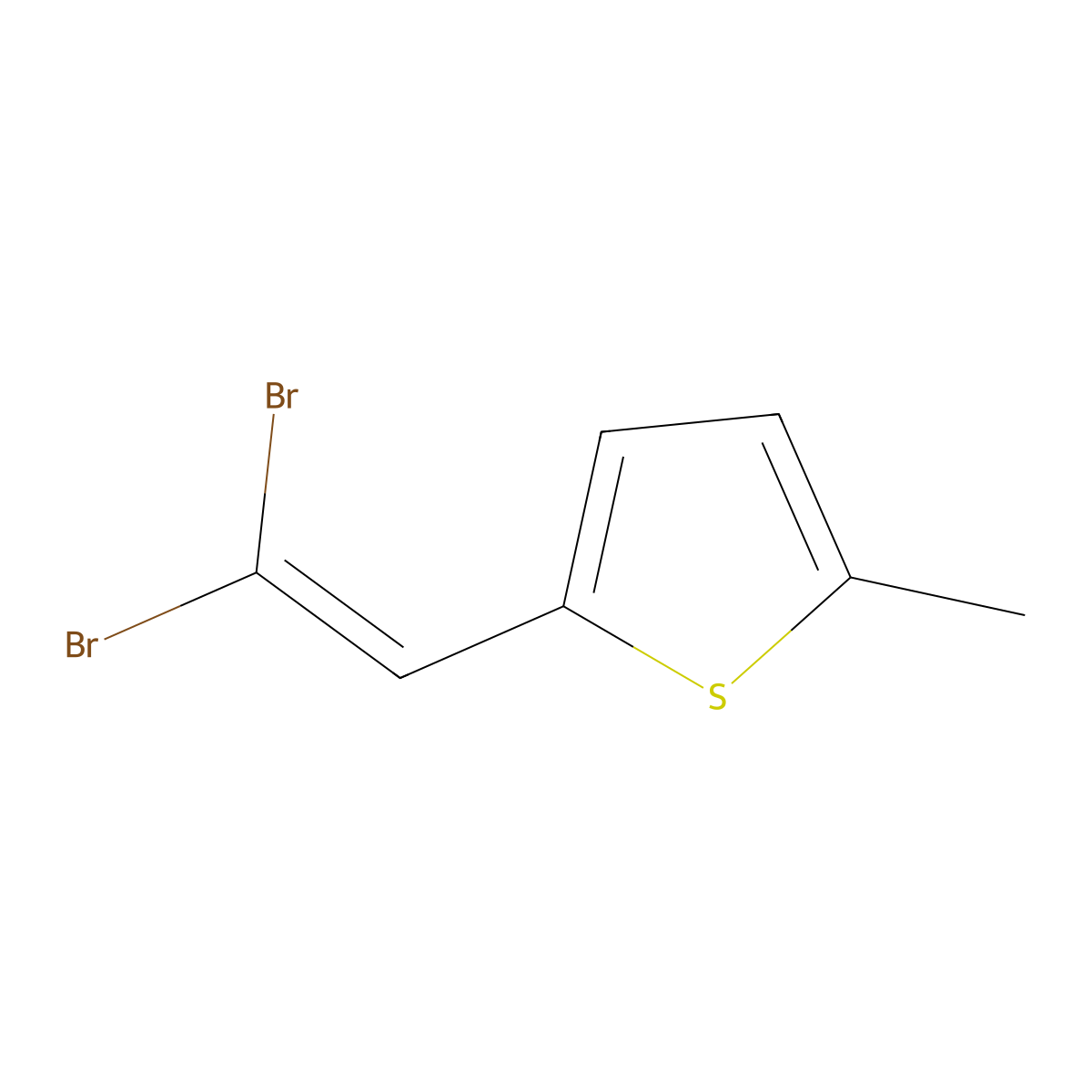 2-(2,2-Dibromovinyl)-5-methylthiophene molecular structure, CAS 81294-08-8