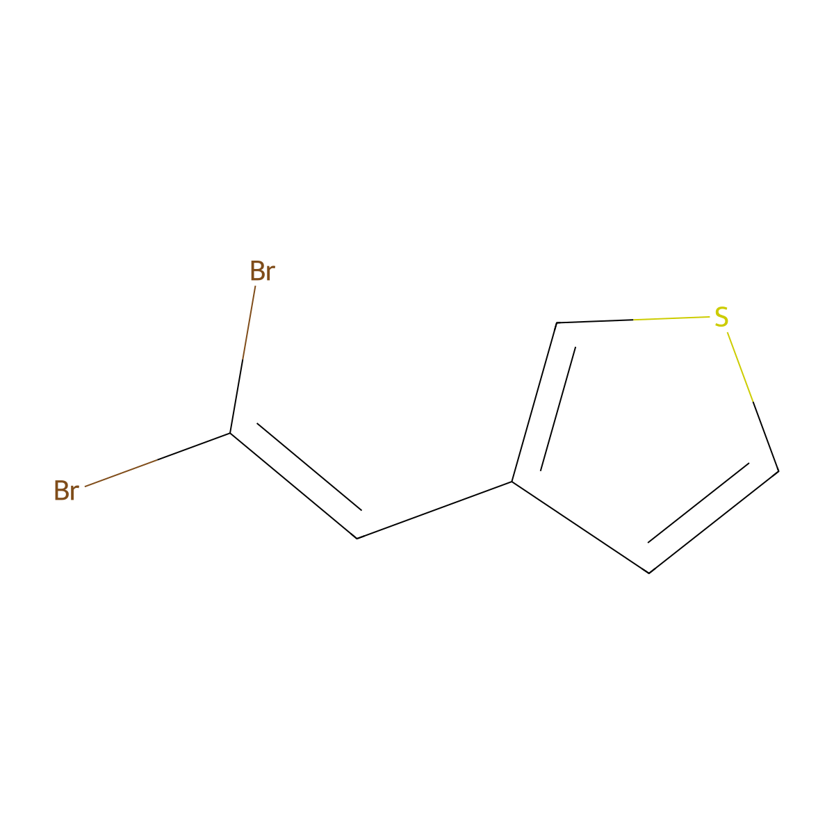 3-(2,2-Dibromoethenyl)thiophene molecular structure, CAS 81294-09-9
