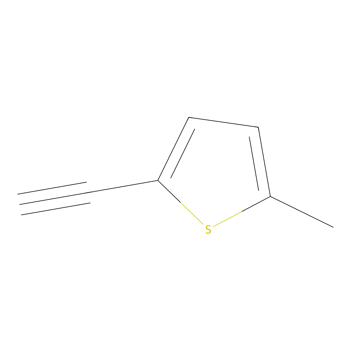 2-Ethynyl-5-methylthiophene molecular structure, CAS 81294-10-2