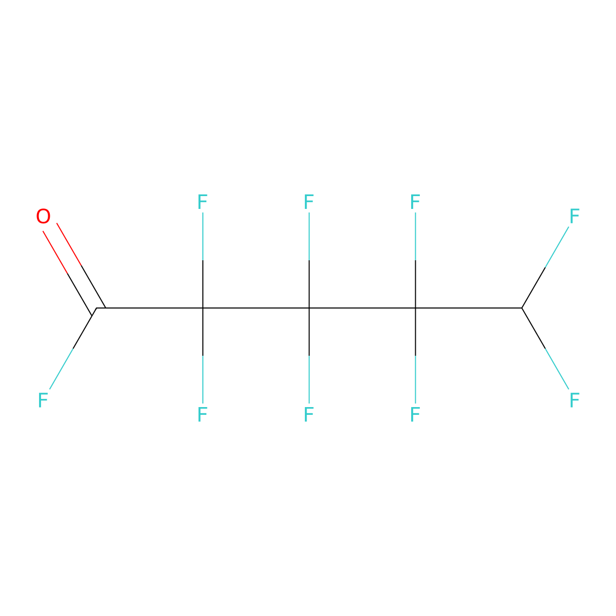 5H-Octafluoropentanoyl fluoride molecular structure, CAS 813-03-6