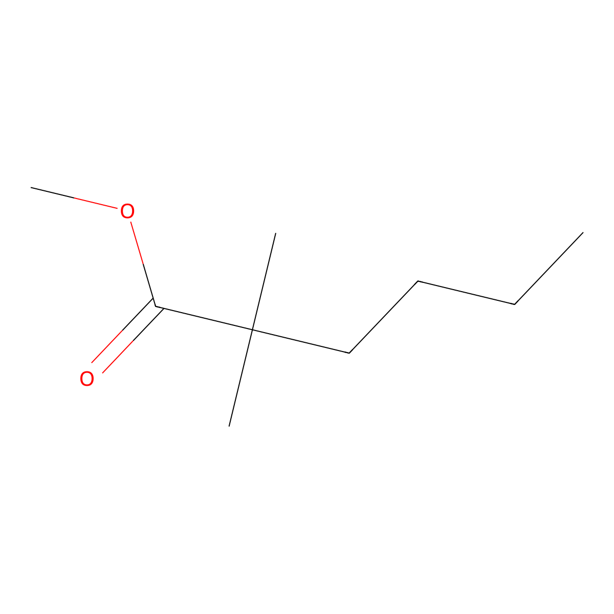 2,2-Dimethyl-hexanoic acid methyl ester molecular structure, CAS 813-69-4
