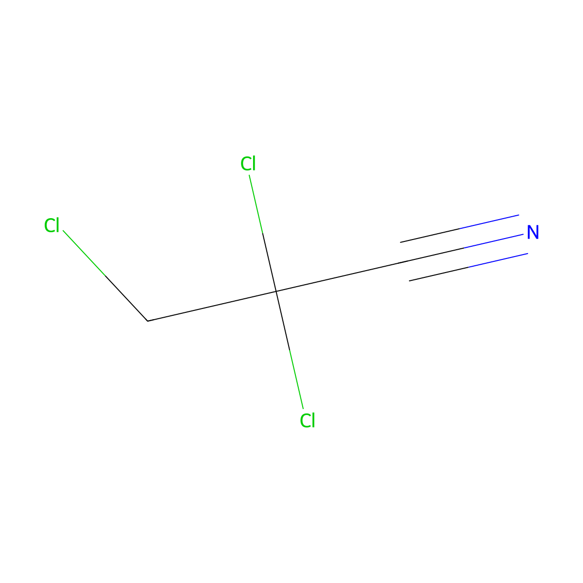 2,2,3-Trichloropropanenitrile molecular structure, CAS 813-74-1