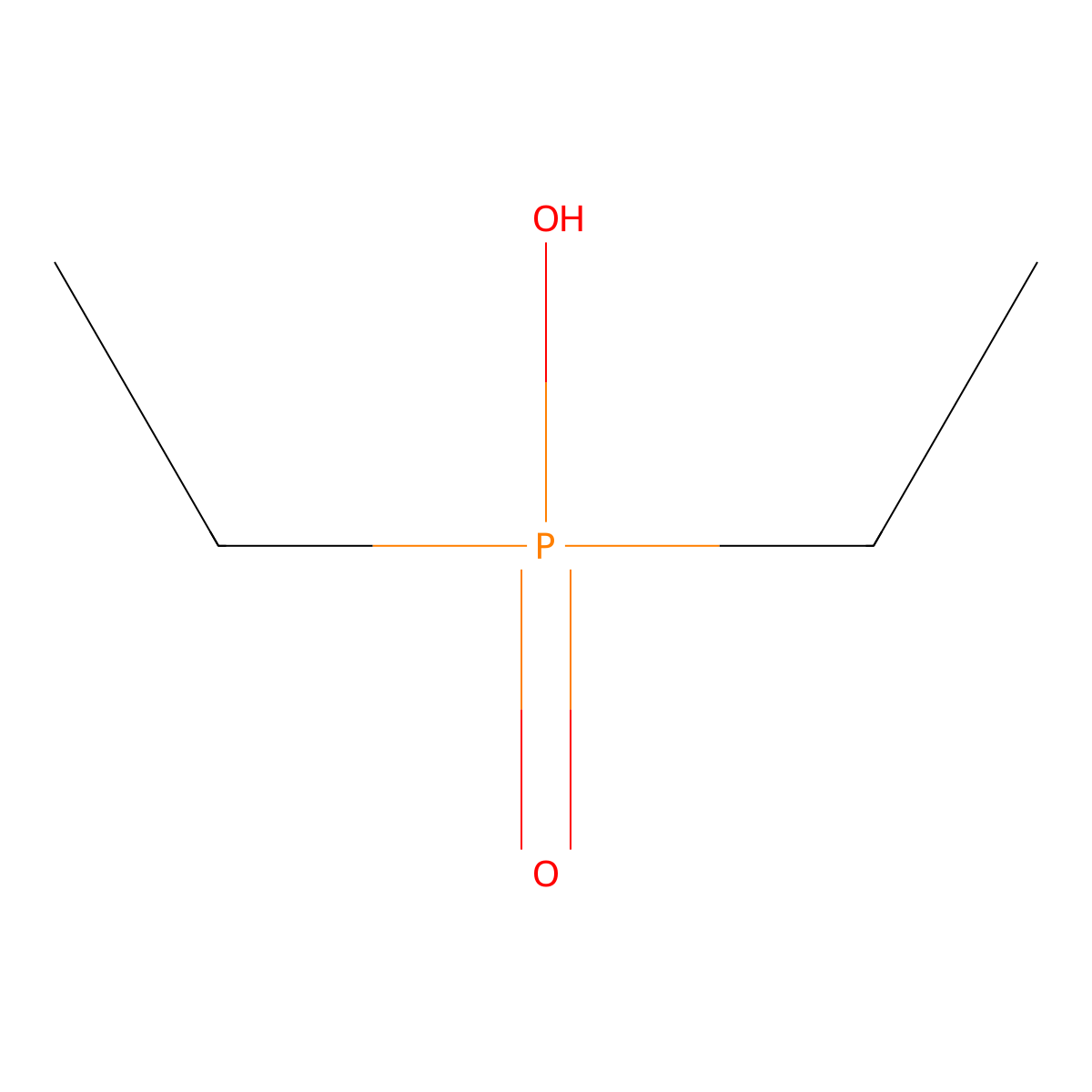 Diethylphosphinic acid molecular structure, CAS 813-76-3