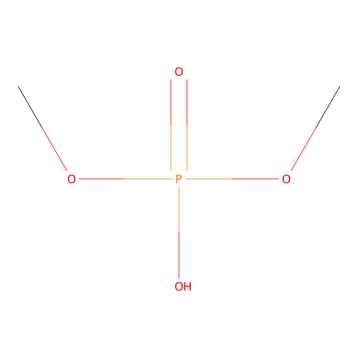 Dimethyl phosphate molecular structure, CAS 813-78-5
