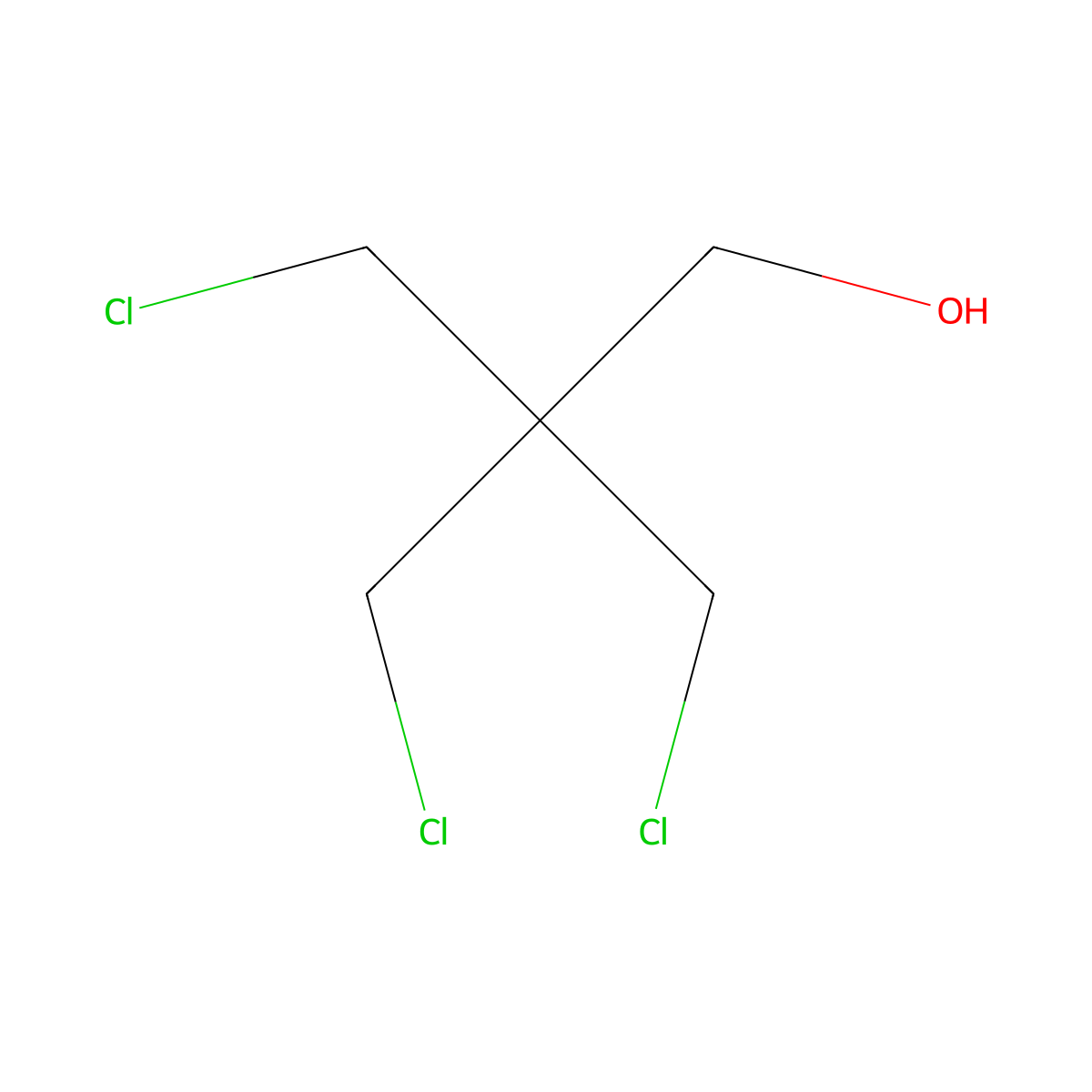 2,2,2-tris-(Chloromethyl)-ethanol molecular structure, CAS 813-99-0