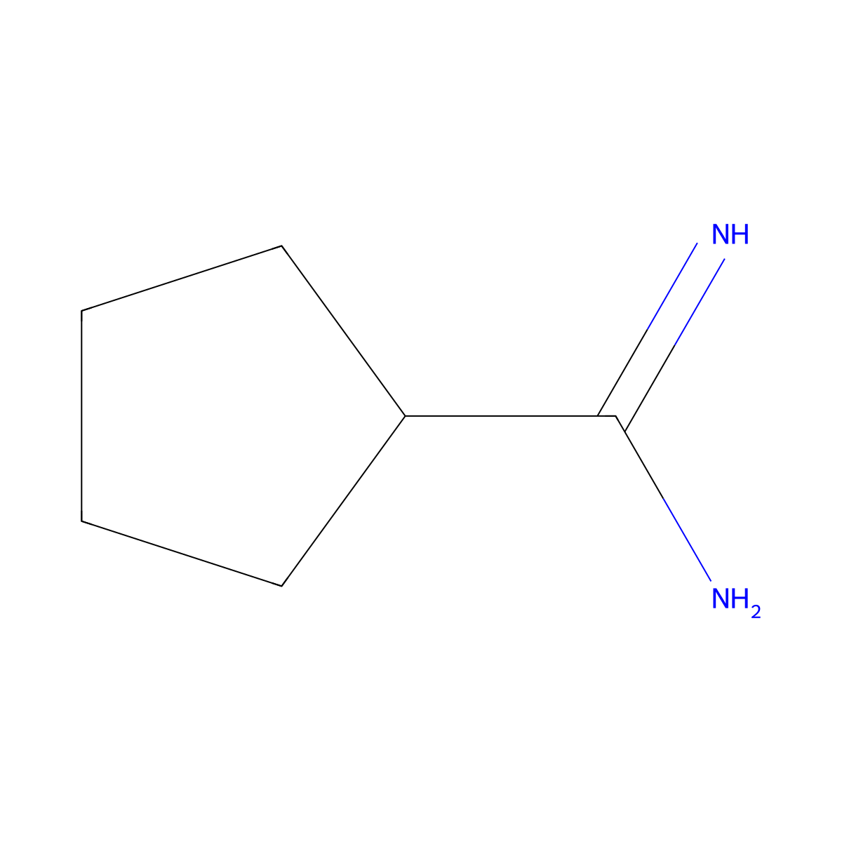 Cyclopentanecarboximidamide molecular structure, CAS 81303-69-7