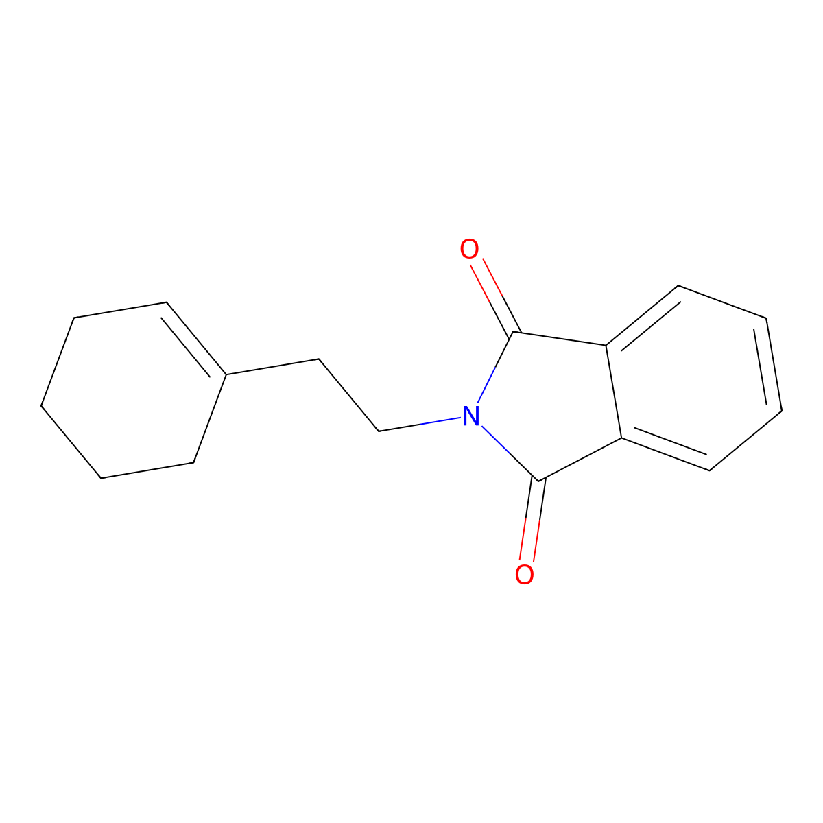 2-[2-(1-Cyclohexen-1-yl)ethyl]-1H-isoindole-1,3(2H)-dione molecular structure, CAS 81304-93-0