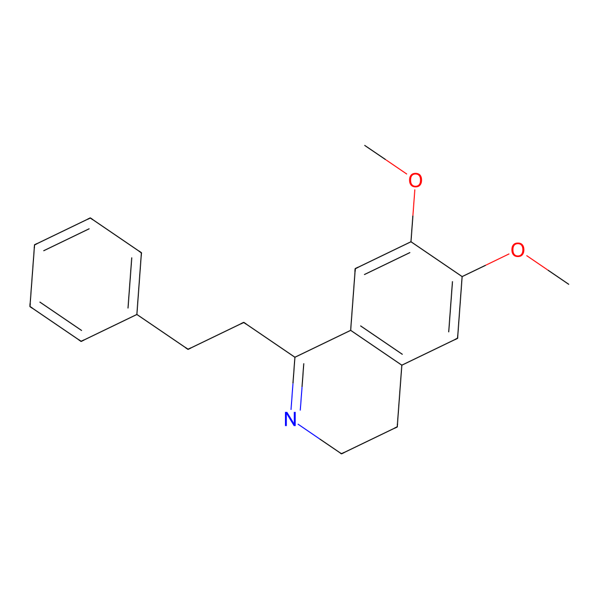 6,7-Dimethoxy-1-(2-phenylethyl)-3,4-dihydroisoquinoline molecular structure, CAS 81305-67-1