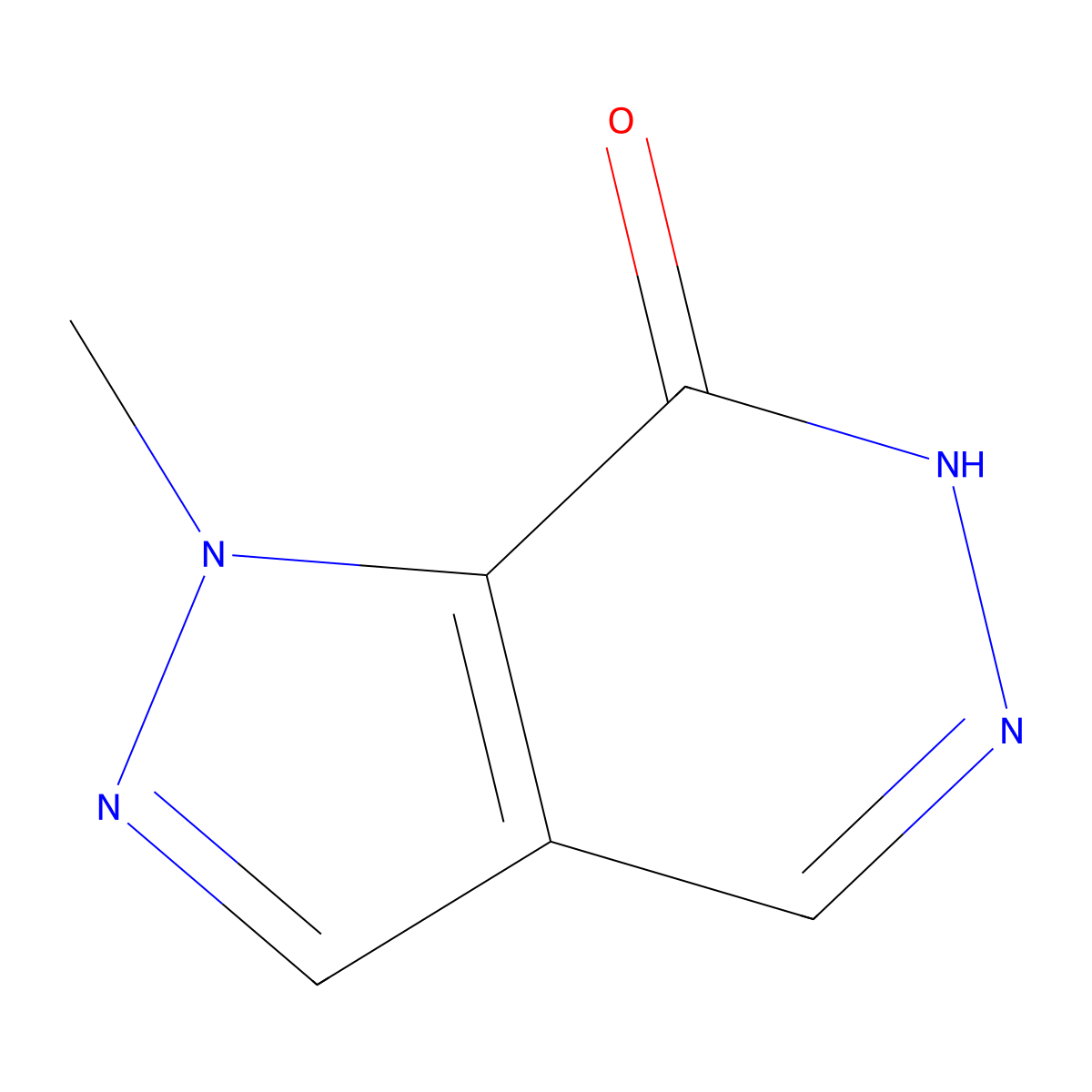 1-Methyl-1H-pyrazolo[3,4-d]pyridazin-7(6H)-one molecular structure, CAS 81305-92-2