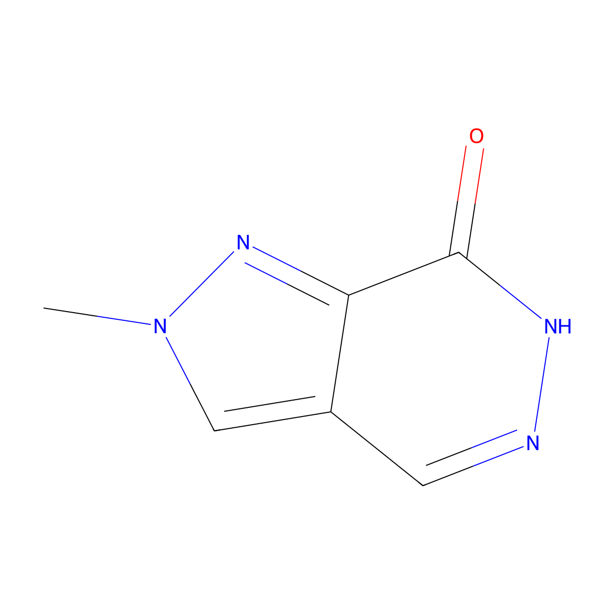 2-methyl-2H,6H,7H-pyrazolo[3,4-d]pyridazin-7-one molecular structure, CAS 81305-93-3