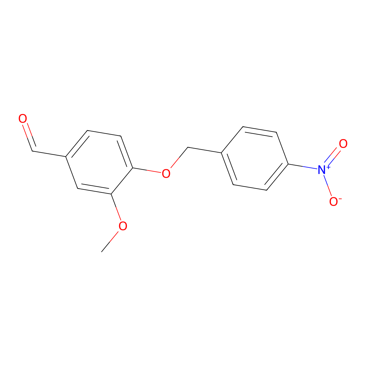 3-Methoxy-4-[(4-nitrophenyl)methoxy]benzaldehyde molecular structure, CAS 81307-09-7