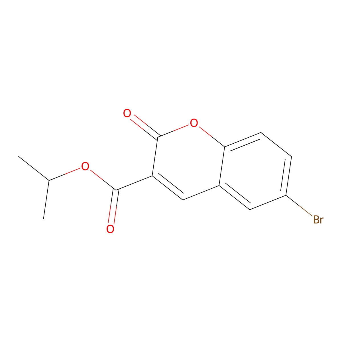 propan-2-yl 6-bromo-2-oxo-2H-chromene-3-carboxylate molecular structure, CAS 81308-89-6