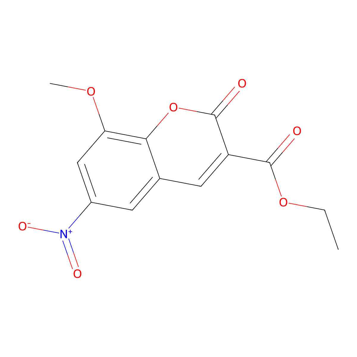 ethyl 8-methoxy-6-nitro-2-oxo-2H-chromene-3-carboxylate molecular structure, CAS 81309-06-0