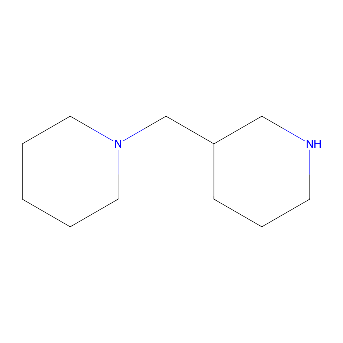 1-(Piperidin-3-ylmethyl)piperidine molecular structure, CAS 81310-56-7
