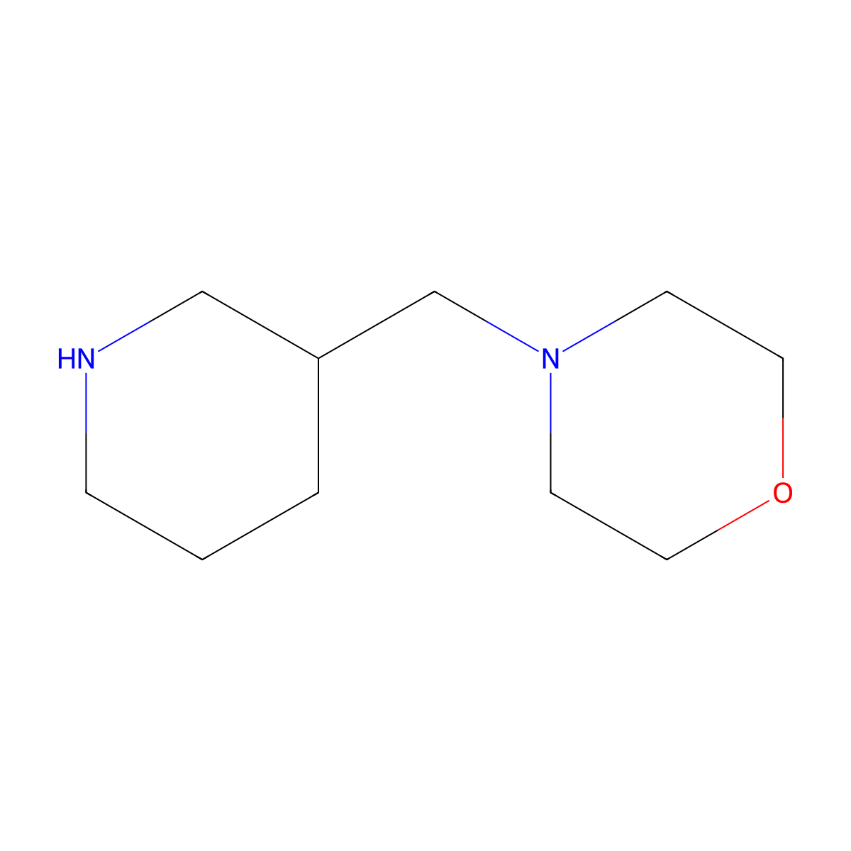 4-((Piperidin-3-yl)methyl)morpholine molecular structure, CAS 81310-60-3