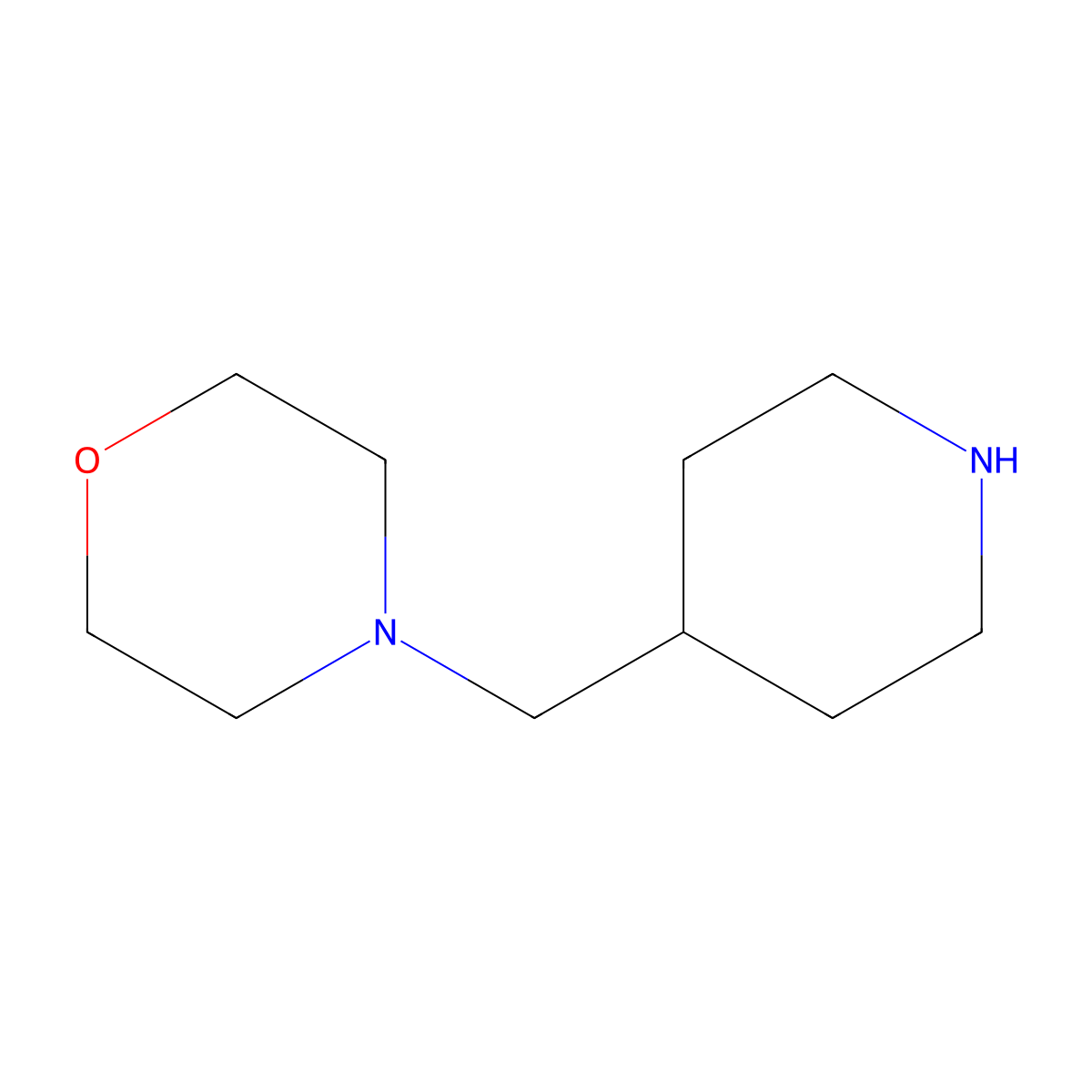 4-(Piperidin-4-ylmethyl)morpholine molecular structure, CAS 81310-62-5