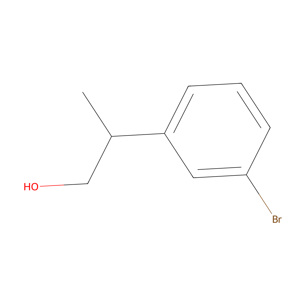 2-(3-Bromophenyl)propan-1-ol molecular structure, CAS 81310-68-1