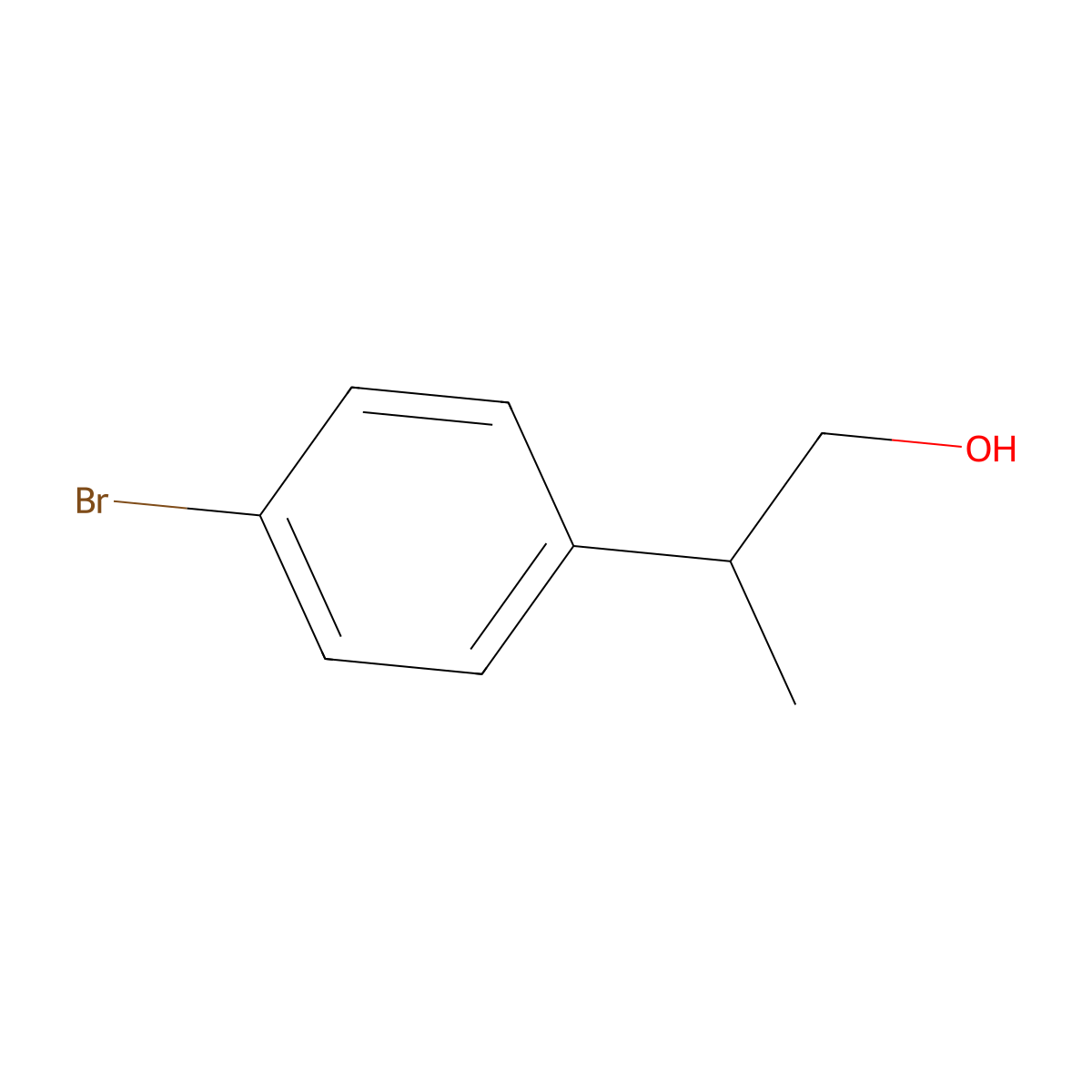 2-(4-Bromophenyl)propan-1-ol molecular structure, CAS 81310-74-9